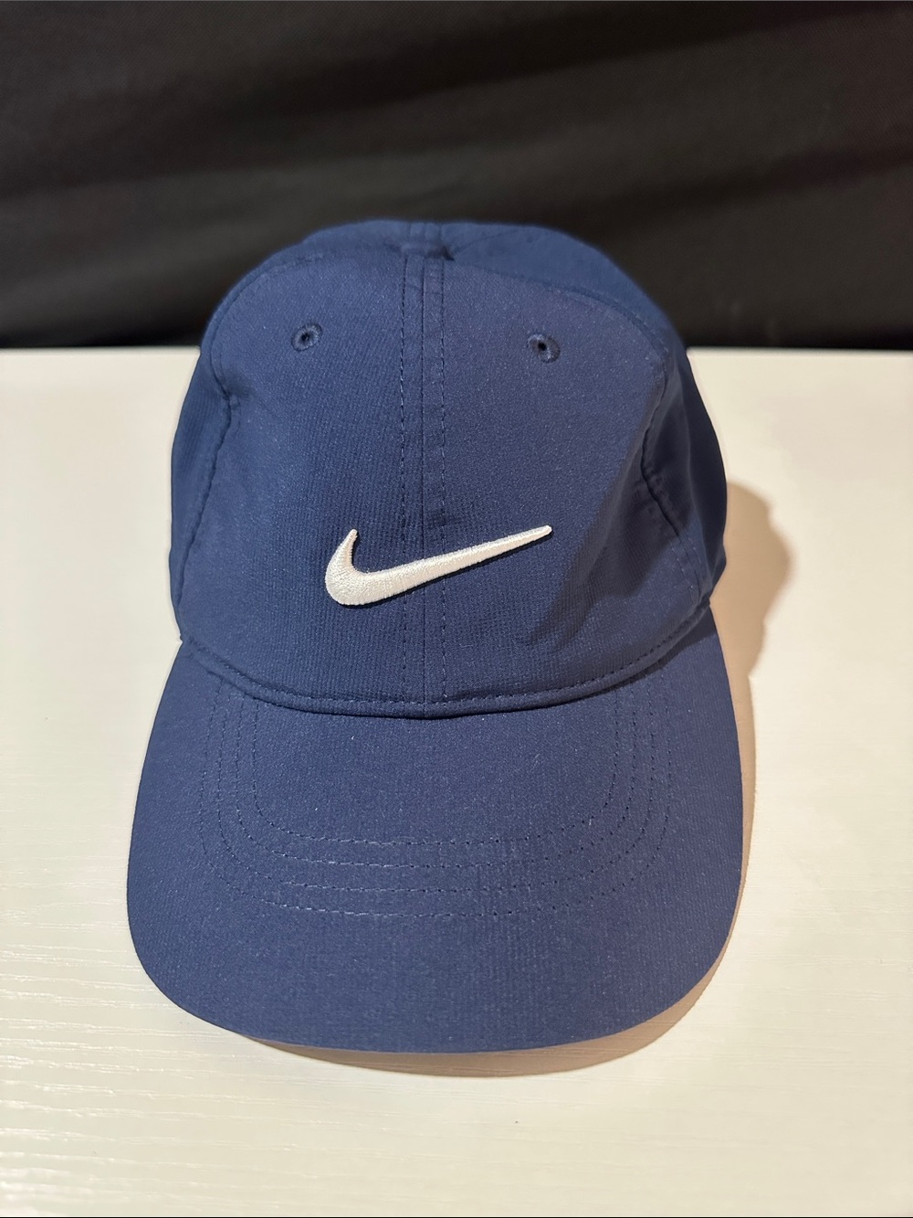 Unisex Nike Blue Cap with White Swoosh Dri-Fit